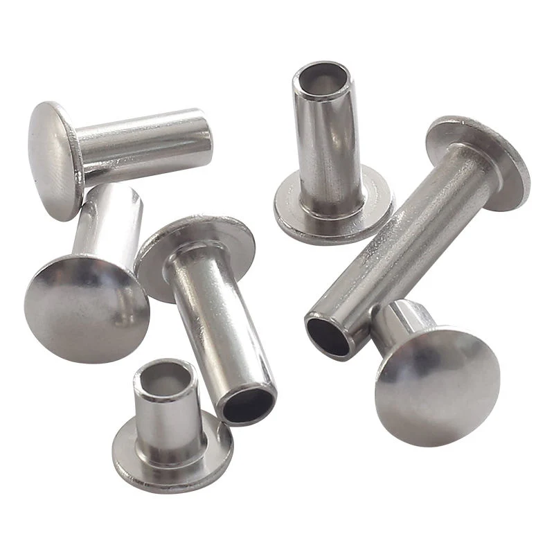 High Grade Stainless Steel Round Head Semi-Tubular Rivets DIN 7338 Hollow Rivets